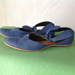 Cydwoq blue suede flats 38.5, probably would fit a US 8 great!